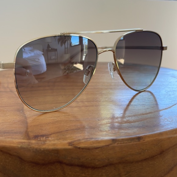 Le Specs Evermore Gold Aviator Sunglasses main image 4